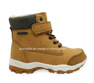 Children Leather Outdoor Trekking Hiking Boots (17362)